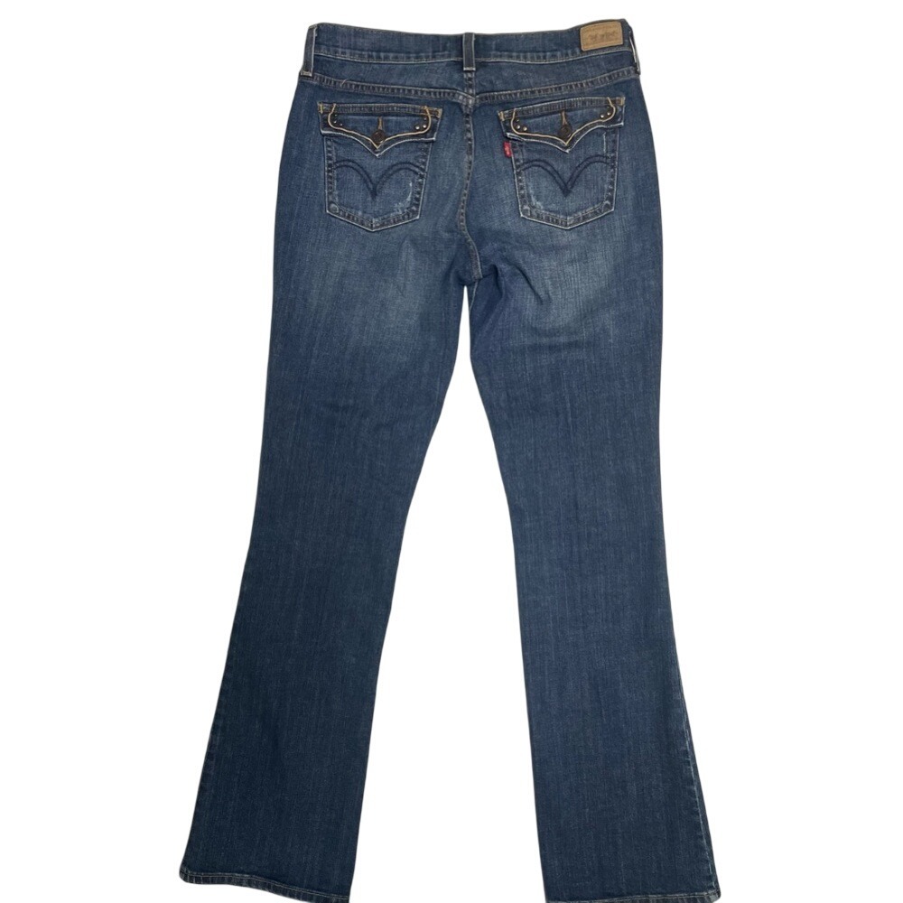 Levi's 515 Bootcut Blue Denim Jeans Women's 8 Long - Picture 2 of 10